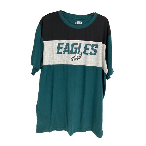 NFL Team Apparel Philadelphia Eagles Mens T-Shirt 2XL Cotton Blend Short Sleeve - Picture 1 of 8